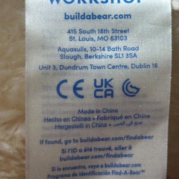 Build-A-Bear Plush Teddy Bear "I Love You" Shirt Denim Skirt BAB - Picture 5 of 14